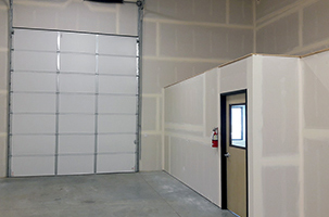 Restroom & Office Unit, Front Interior View